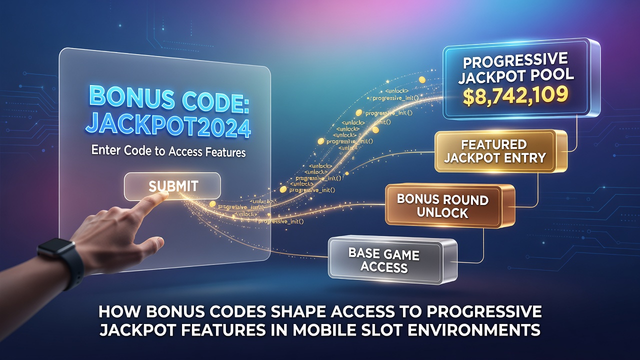 Diagramm zur Verknüpfung von Bonus-Codes mit Progressiven Jackpot-Pools auf mobilen Geräten