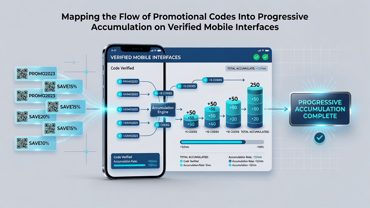 Mobile Interface mit Promo-Code und Jackpot-Progression